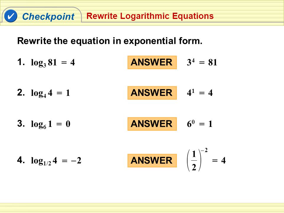 Rewriting exponential expressions